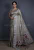 Ikat Bloom Tussar Silk Saree