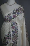 Ivory Bloom Jute Silk