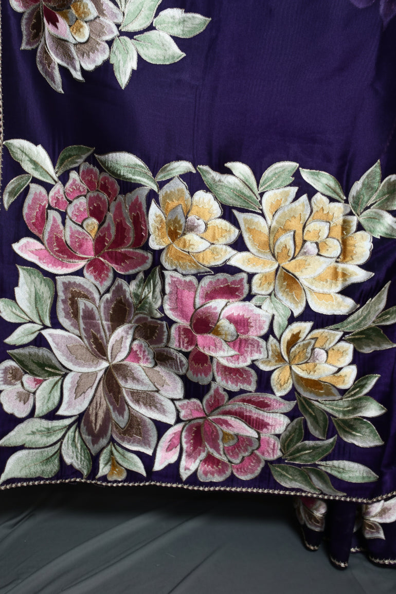 Midnight Bloom Pure Tissue Saree