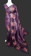 Floral Lace Crush Tussar Saree