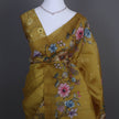 Mustard Bloom Tussar Silk Saree