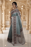 Sage Green Tussar Silk