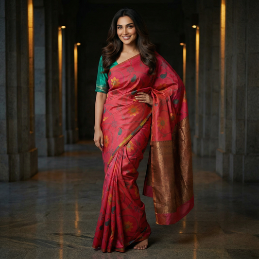 Floral Raga Soft Silk Saree