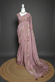 Dusty Rose Soft Tussar Elegance Saree