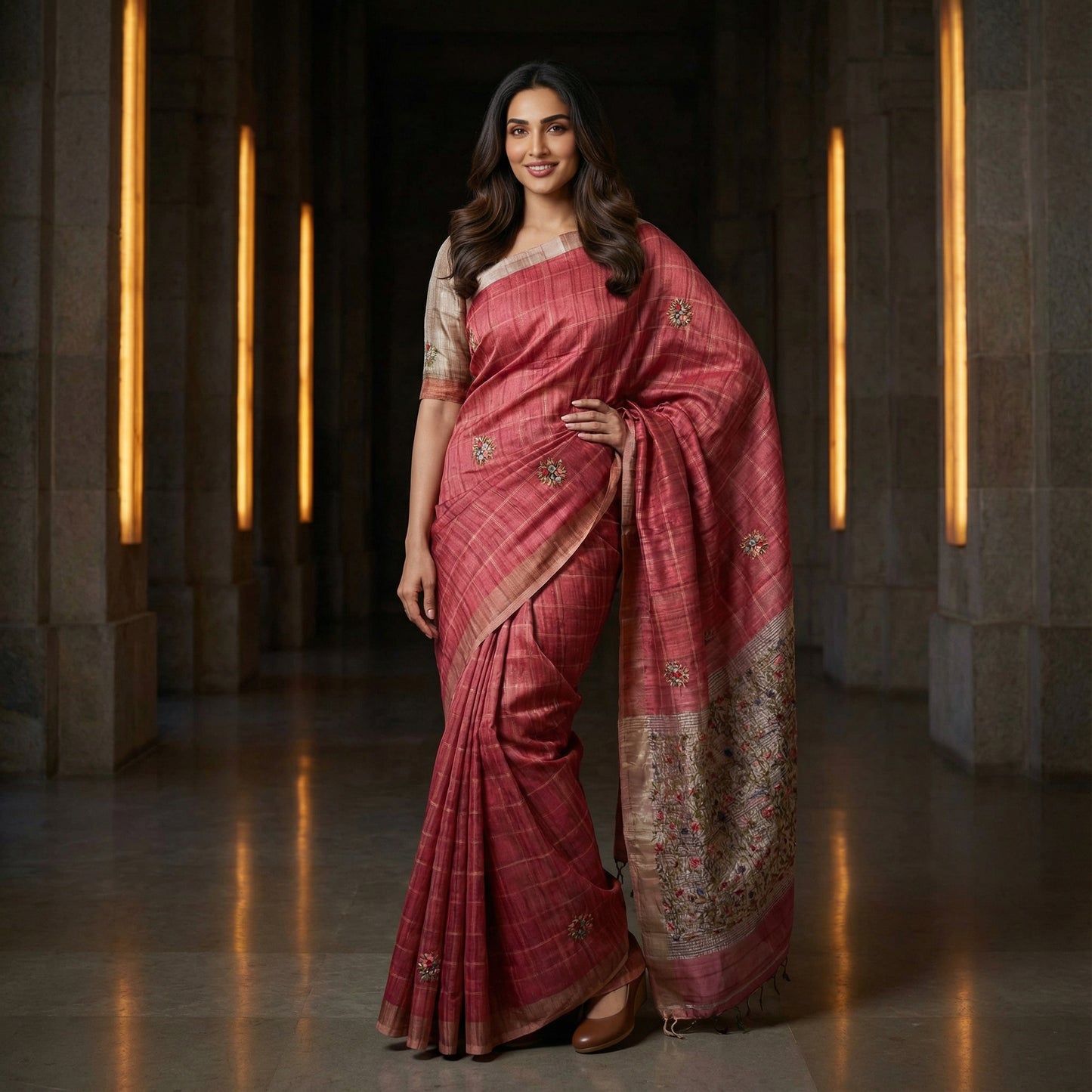 Traditional Soft Tussar Silk Saree