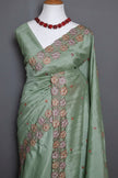 Floral Cutwork Tussar Silk