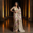 Pastel Grid Tussar Silk Saree - Saree Haveli Default Title