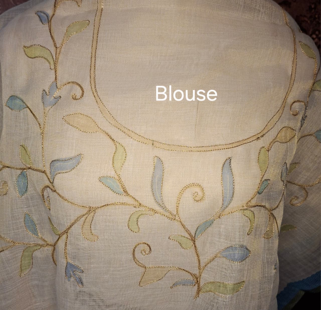 Spring Bloom Linen Tissue Saree