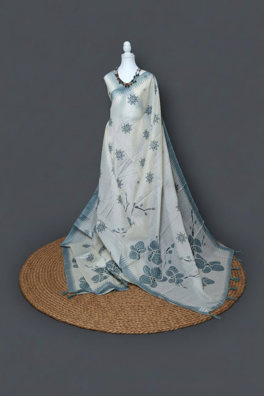 Whisper Bloom Chanderi Saree