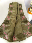 The Cutwork Edit - Saree Haveli Olive Gold