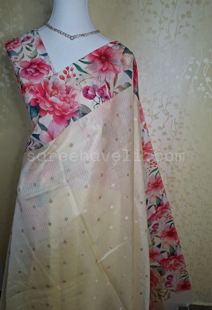 Floral Print Silky Kota