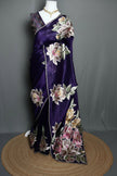 Midnight Bloom Pure Tissue Saree