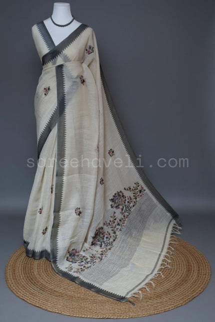 Ivory Slate Edge Linen