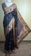 Bronze Bloom Tussar - Saree Haveli Default Title