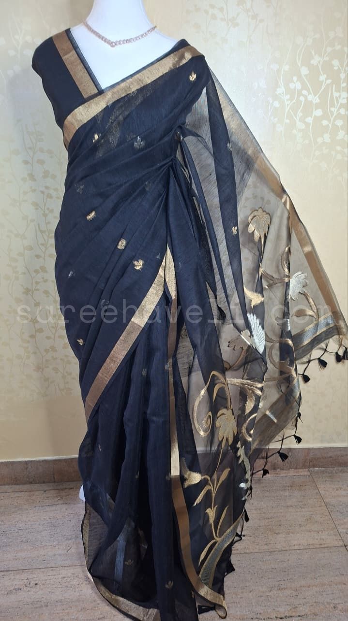 Midnight Bloom Cotton - Saree Haveli Default Title