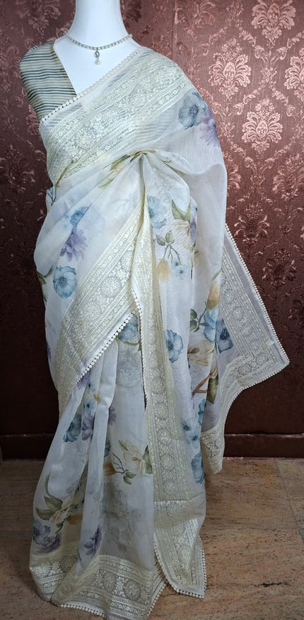 Ivory Mist Floral Kota