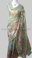 Tissue Embroidered saree - Saree Haveli Default Title