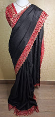 Midnight Bandhani Satin - Saree Haveli Default Title