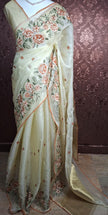 Pastel Bloom Tissue Saree - Saree Haveli Default Title