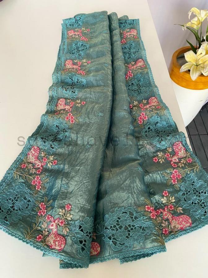 The Cutwork Edit - Saree Haveli Dusty Blue