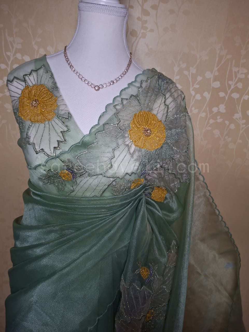The Organza Edit - Saree Haveli Light Green