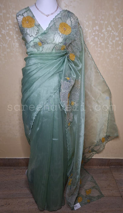 The Organza Edit - Saree Haveli Light Green