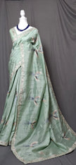 Bird Whisper Tussar Silk