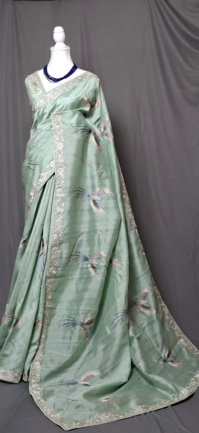 Bird Whisper Tussar Silk