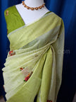 Fancy Saree-with thread work - Saree Haveli Beige