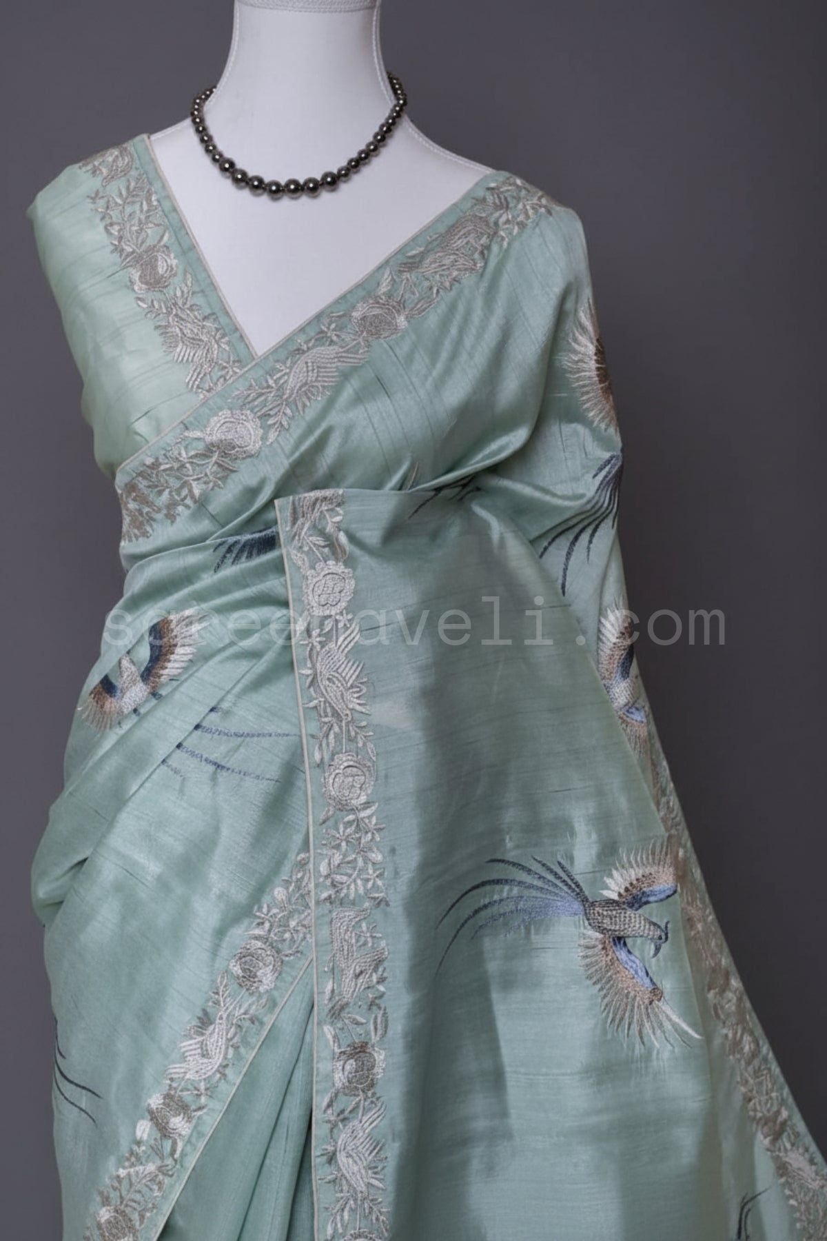 Bird Whisper Tussar Silk