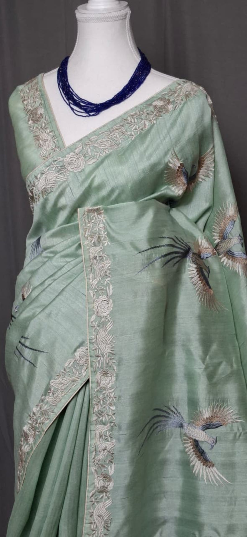 Bird Whisper Tussar Silk