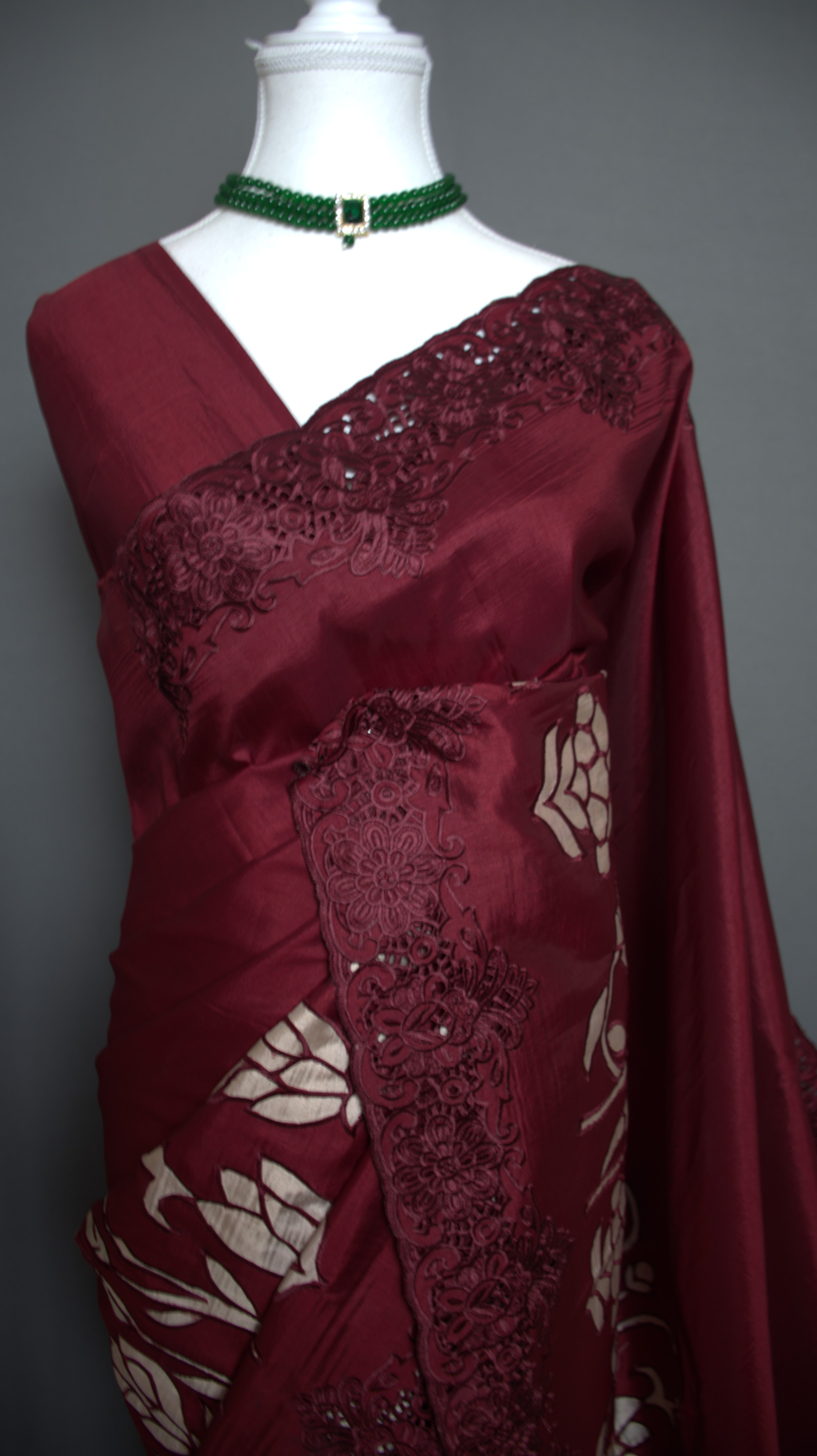 Signature Cutwork Appliqué Silk Saree