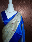 Silver Glow Satin Border Tissue - Saree Haveli Default Title