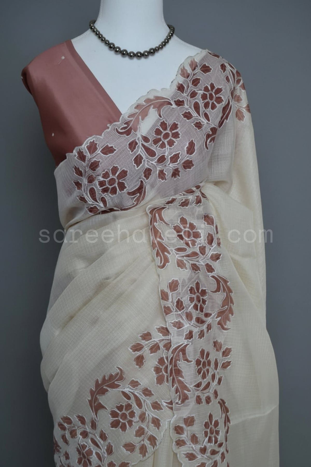 Cocoa Mauve Appliqué Kota
