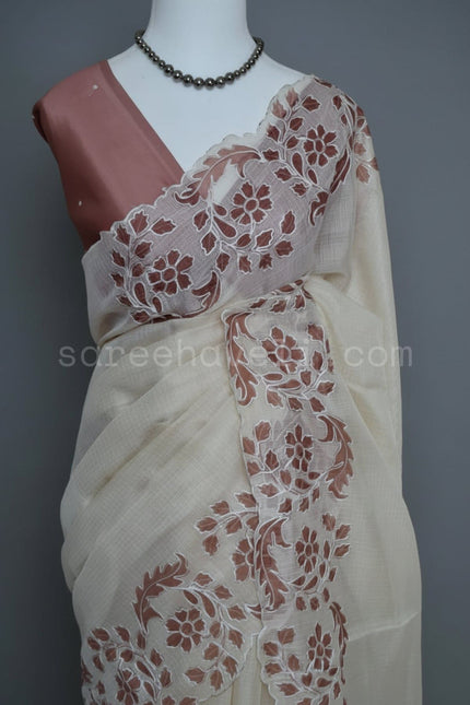 Cocoa Mauve Appliqué Kota