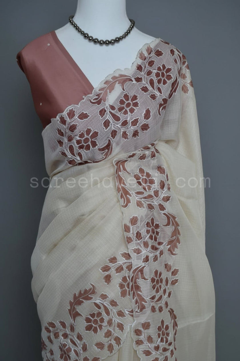 Cocoa Mauve Appliqué Kota