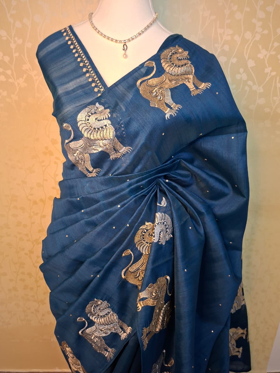 Heritage Lion Tussar Saree