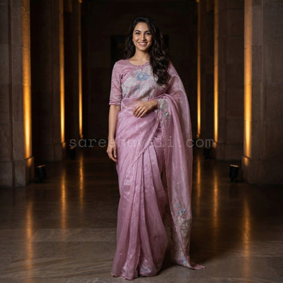 The Organza Edit - Saree Haveli Blush Pink