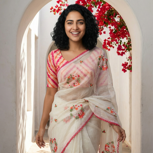 Serene Paper Crush Saree
