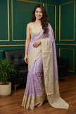 Pastel Whisper Embroidered Silky Kota