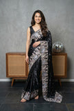 Persian Garden Satin Dobby Tussar Saree