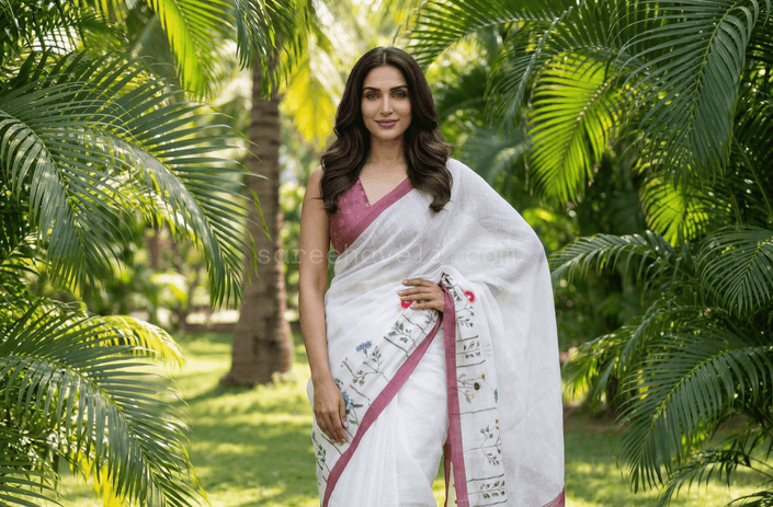 Blush Edge Linen - Saree Haveli Default Title