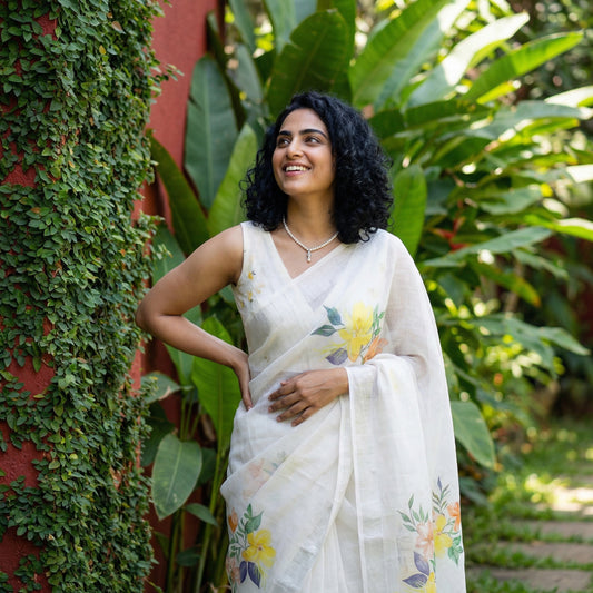 Sunlit Blossom Saree