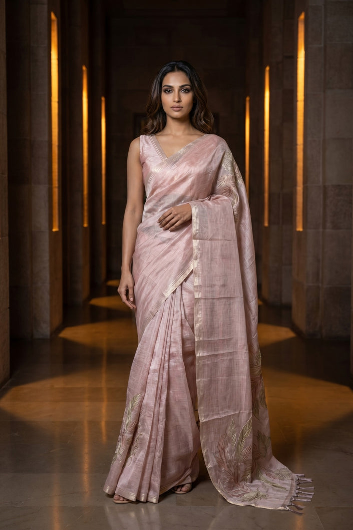 Petal Grove Kora Silk Saree