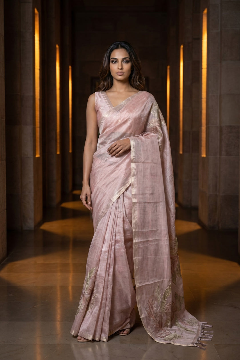 Petal Grove Kora Silk Saree