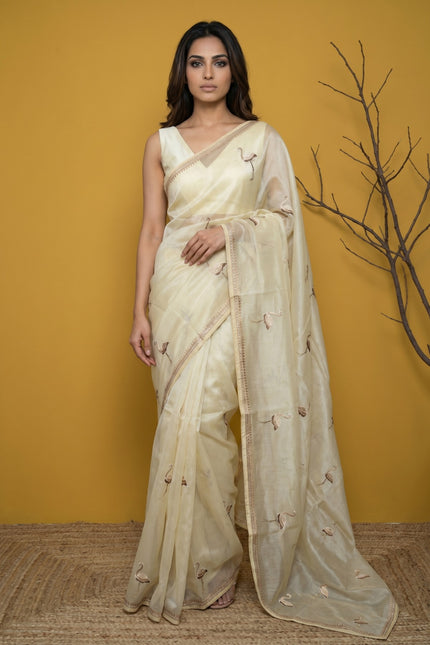 Flamingo Grace Tissue Saree