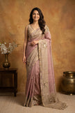 Dual Tone Blossom Blended Tussar Saree