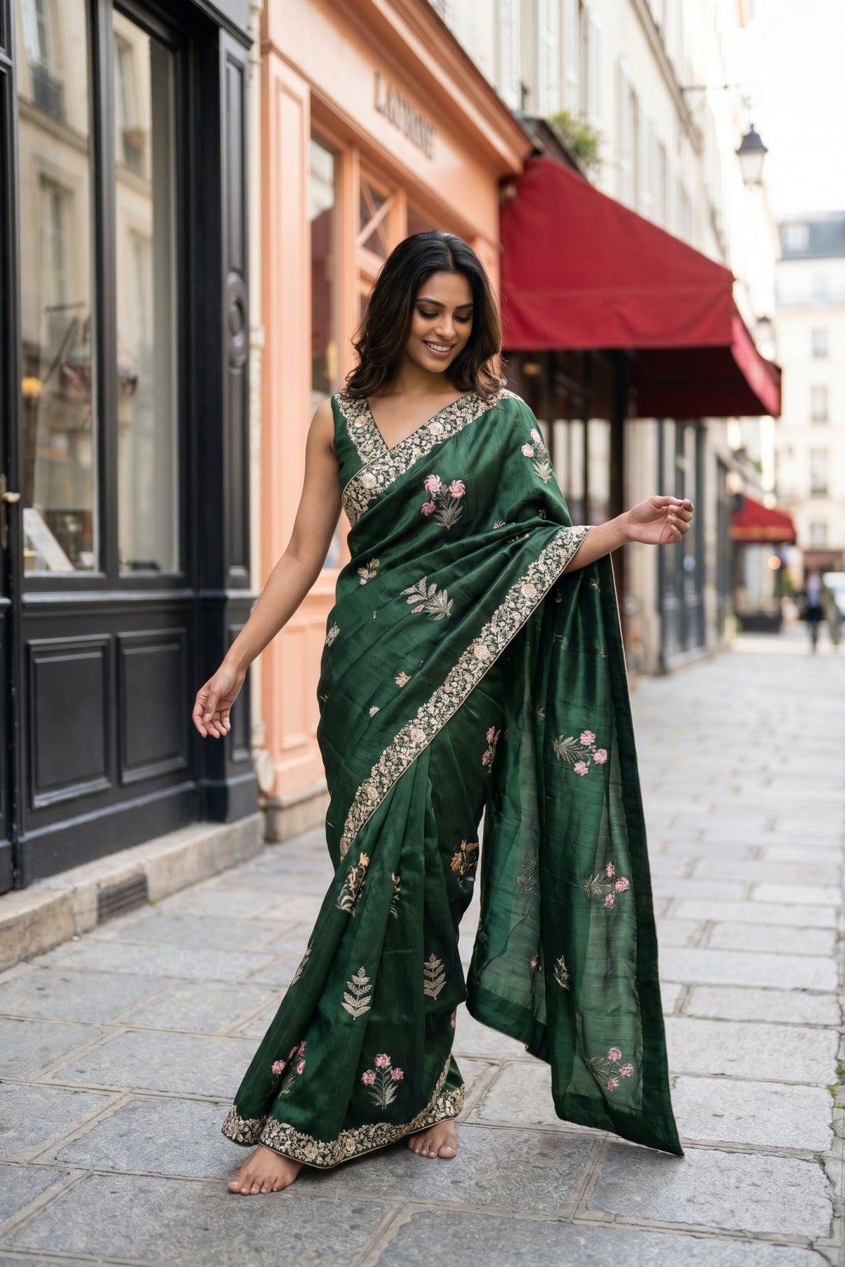 Royal Bloom Premium Semi Tussar Saree
