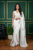 Blush Bloom Pure Mul Chanderi Saree