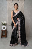 Maple Bloom Satin Tussar Saree